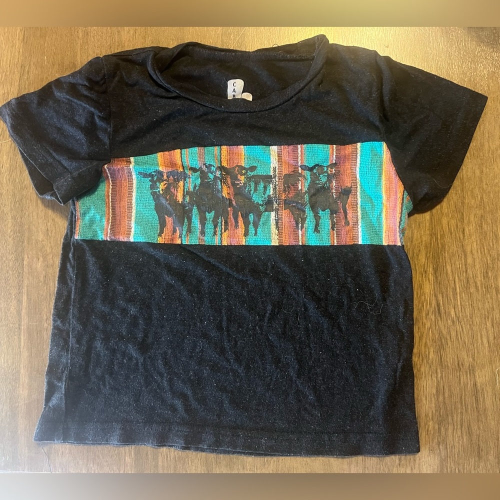 4t CabooseKids Tshirt with cows (made by crazy train)